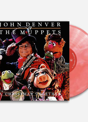 the album cover for John Denver - A Christmas Together [Indie Exclusive Limited Edition Candy Cane Swirl LP]