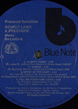 Ronnie Laws & Pressure (19) : Pressure Sensitive (LP, Album, All)