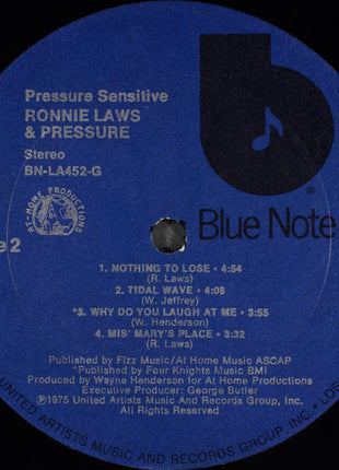 Ronnie Laws & Pressure (19) : Pressure Sensitive (LP, Album, All)