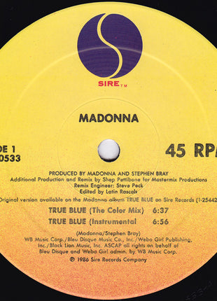 Madonna : True Blue (12", Maxi, SRC)