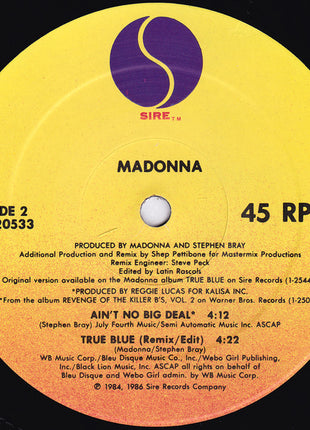 Madonna : True Blue (12", Maxi, SRC)