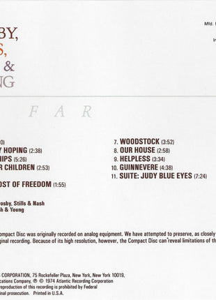 Crosby, Stills, Nash & Young : So Far (CD, Comp, Club, RE, BMG)