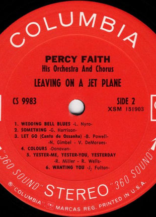 Percy Faith And His Orchestra And Chorus : Leaving On A Jet Plane (LP, Album)