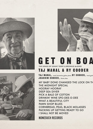 the album cover for Taj Mahal & Ry Cooder - Get On Board [LP]