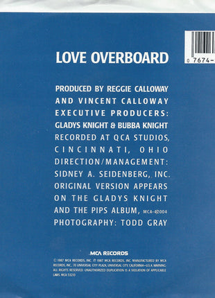 Gladys Knight And The Pips : Love Overboard (7", Single, Promo)