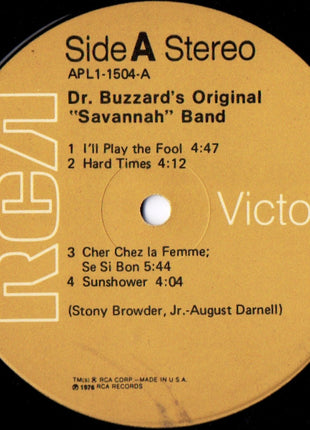 Dr. Buzzard's Original Savannah Band : Dr. Buzzard's Original "Savannah" Band (LP, Album, Ind)