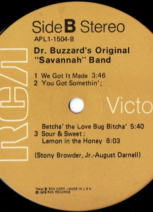 Dr. Buzzard's Original Savannah Band : Dr. Buzzard's Original "Savannah" Band (LP, Album, Ind)