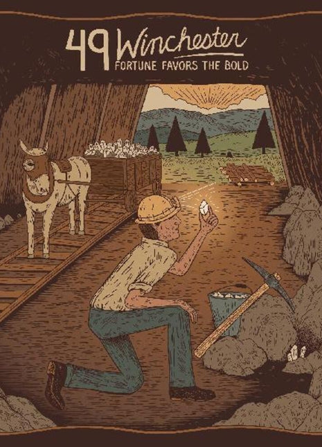 the album cover for 49 Winchester - Fortune Favors The Bold [Indie Exclusive Limited Edition Translucent Orange LP]