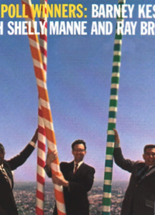 the album cover for Barney Kessel with Shelly Manne and Ray Brown - The Poll Winners (Contemporary Records Acoustic Sounds Series) [LP]