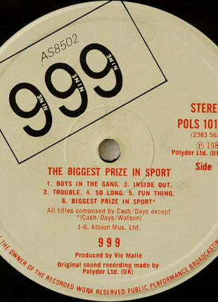 999 : The Biggest Prize In Sport (LP, Album)