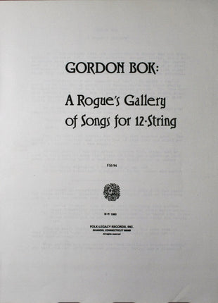 Gordon Bok : A Rogue's Gallery Of Songs For 12-String (LP, Album)
