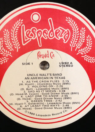 Uncle Walt's Band : An American In Texas (LP, RP)