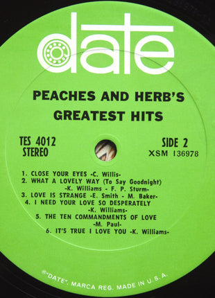 Peaches & Herb : Peaches & Herb's Greatest Hits (LP, Comp, San)