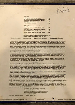 Various : Musical Excerpts From The Rock Opera Jesus Christ Superstar (LP)