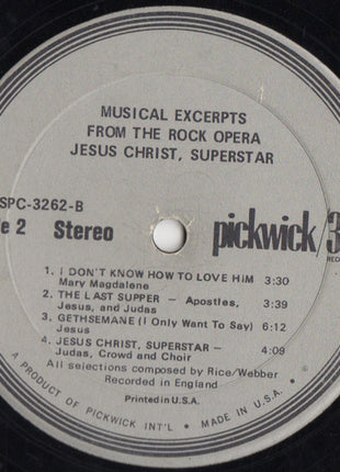 Various : Musical Excerpts From The Rock Opera Jesus Christ Superstar (LP)