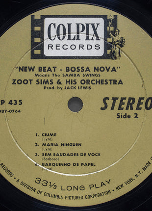 Zoot Sims And His Orchestra : New Beat Bossa Nova Means The Samba Swings (LP, Album, RE, RCA)