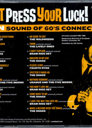 Various : Don't Press Your Luck! The In Sound Of 60's Connecticut (CD, Comp, Mono)