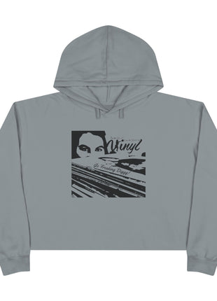Go Freaking Diggg! Crop Hoodie | DJ Music Graphic, Retro Turntable