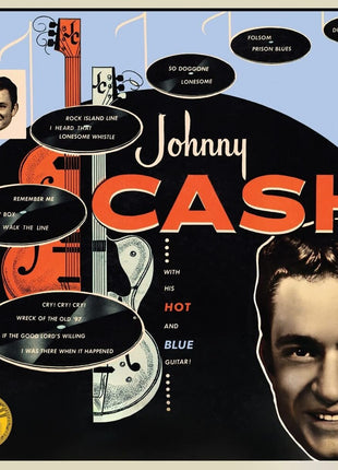 the album cover for Johnny Cash - With His Hot And Blue Guitar: Sun Records 70th / Remastered 2022 [LP]