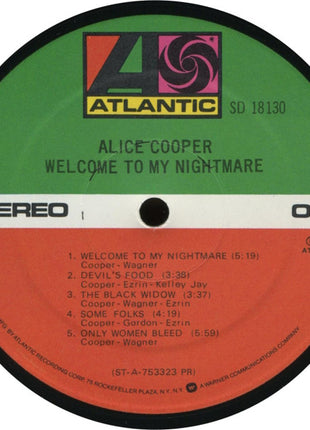 Alice Cooper (2) : Welcome To My Nightmare (LP, Album, Pre)
