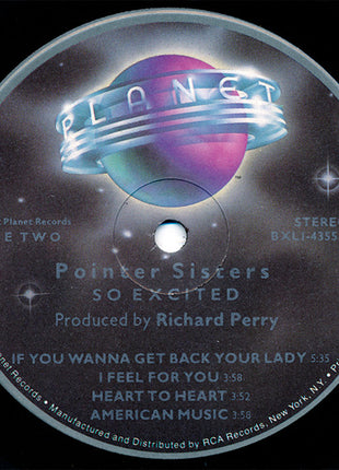 Pointer Sisters : So Excited! (LP, Album, RE, Ind)