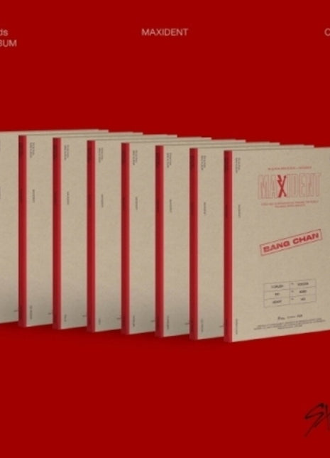 the album cover for Stray Kids - Maxident (Paper Case Version) - incl. Photo Book, Lyric Paper, Photo Card + Mini Poster