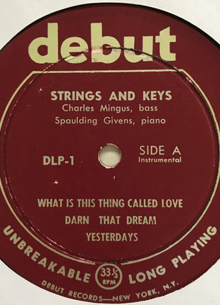 Strings And Keys : Strings And Keys (10", Album)