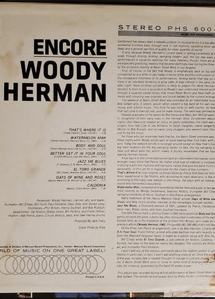 Woody Herman : Encore (LP, Album)