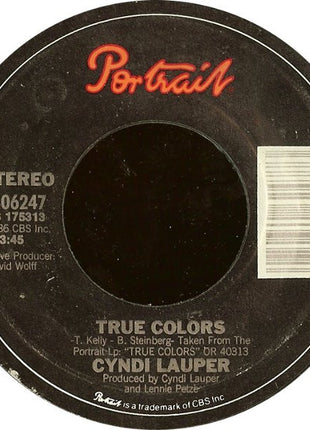 Cyndi Lauper : True Colors (7", Single, Styrene, Pit)