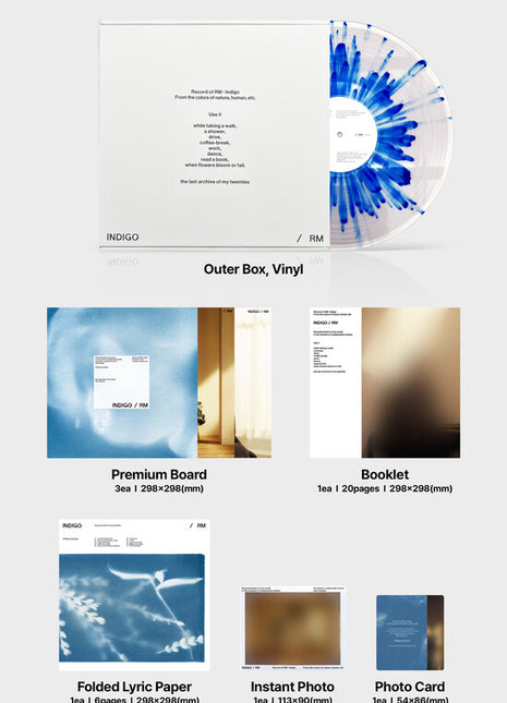 the album cover for RM (BTS) - Indigo [LP]
