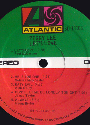 Peggy Lee : Let's Love (LP, Album, Pre)