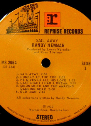 Randy Newman : Sail Away (LP, Album, San)