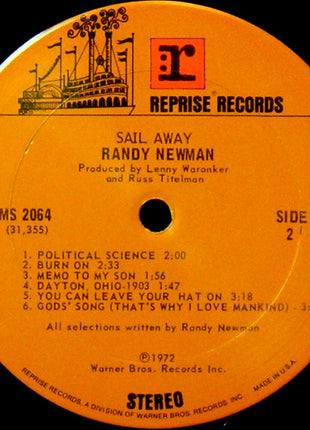 Randy Newman : Sail Away (LP, Album, San)