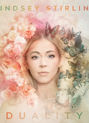 the album cover for Lindsey Stirling - Duality [Indie Exclusive Limited Edition Butterfly Green LP]