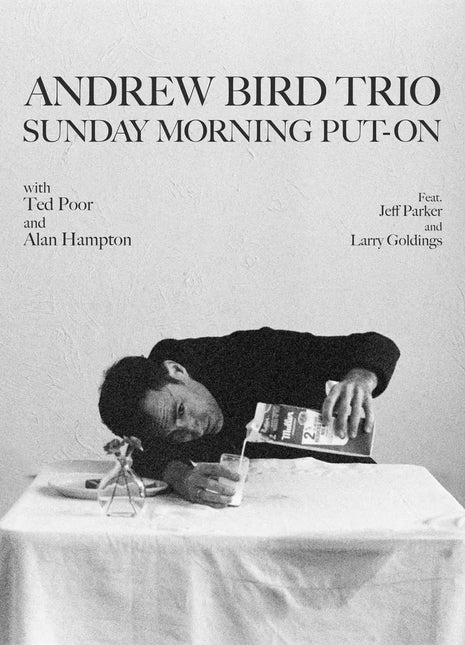 the album cover for Andrew Bird Trio - Sunday Morning Put-On [INDIE EXCLUSIVE Limited Edition Translucent Ruby Red LP]