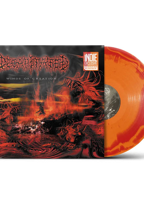 the album cover for Decapitated - Winds of Creation -  [Indie Exclusive Red & Orange Merge LP]