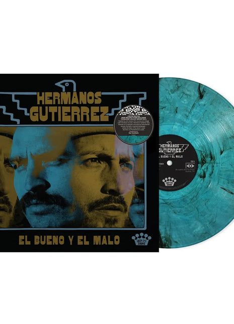 the album cover for Hermanos Gutierrez - El Bueno Y El Malo [Indie Exclusive Turquoise/Black Smoke LP]