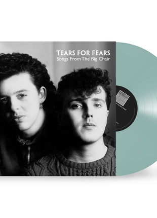 the album cover for Tears For Fears - Songs From The Big Chair [Indie Exclusive Coke Bottle Clear LP]