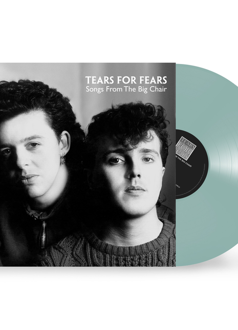 the album cover for Tears For Fears - Songs From The Big Chair [Indie Exclusive Coke Bottle Clear LP]