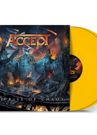 the album cover for Accept - Rise Of Chaos [Indie Exclusive Yellow Colored Vinyl]