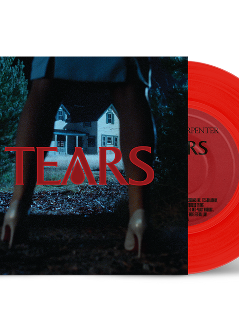 the album cover for Sabrina Carpenter - Tears [Indie Exclusive Red 7 inch Single]