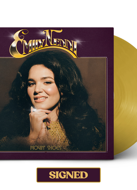 the album cover for Emily Nenni - Movin' Shoes [Gold Indie Exclusive - Autographed]
