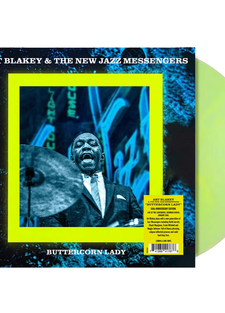 the album cover for Art Blakey & The New Jazz Messengers - Buttercorn Lady [Indie Exclusive Lemon & Lime]