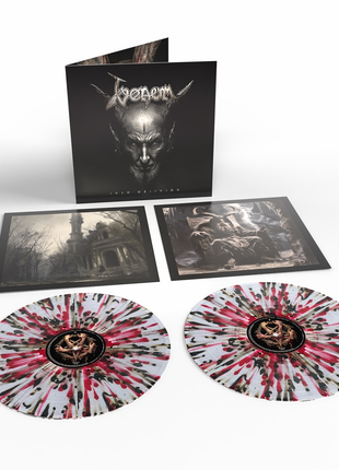 the album cover for Venom - Into Oblivion [Clear/Black/Red Splatter]