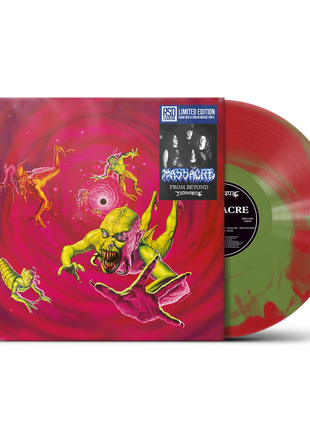 the album cover for Massacre - From Beyond [Indie Exclusive - Red & Green Merge Vinyl]