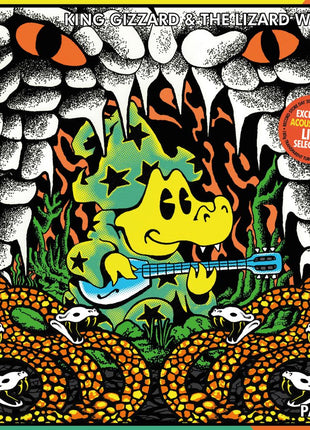the album cover for King Gizzard & The Lizard Wizard - Live Around The Globe Part VI: The Acoustic [Color Vinyl]