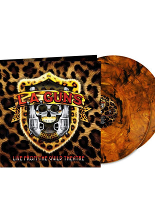 the album cover for L.A. Guns - Live From The Guild Theatre [Gold/Brown/Yellow/Black Smoke]