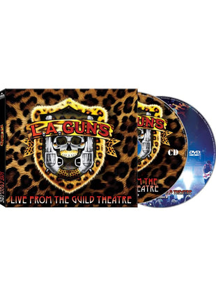 the album cover for L.A. Guns - Live From The Guild Theatre