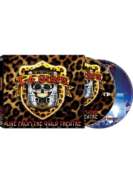 the album cover for L.A. Guns - Live From The Guild Theatre