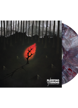 the album cover for Sleeping With Sirens - An Ending In Itself [Black/White/Red Swirl]